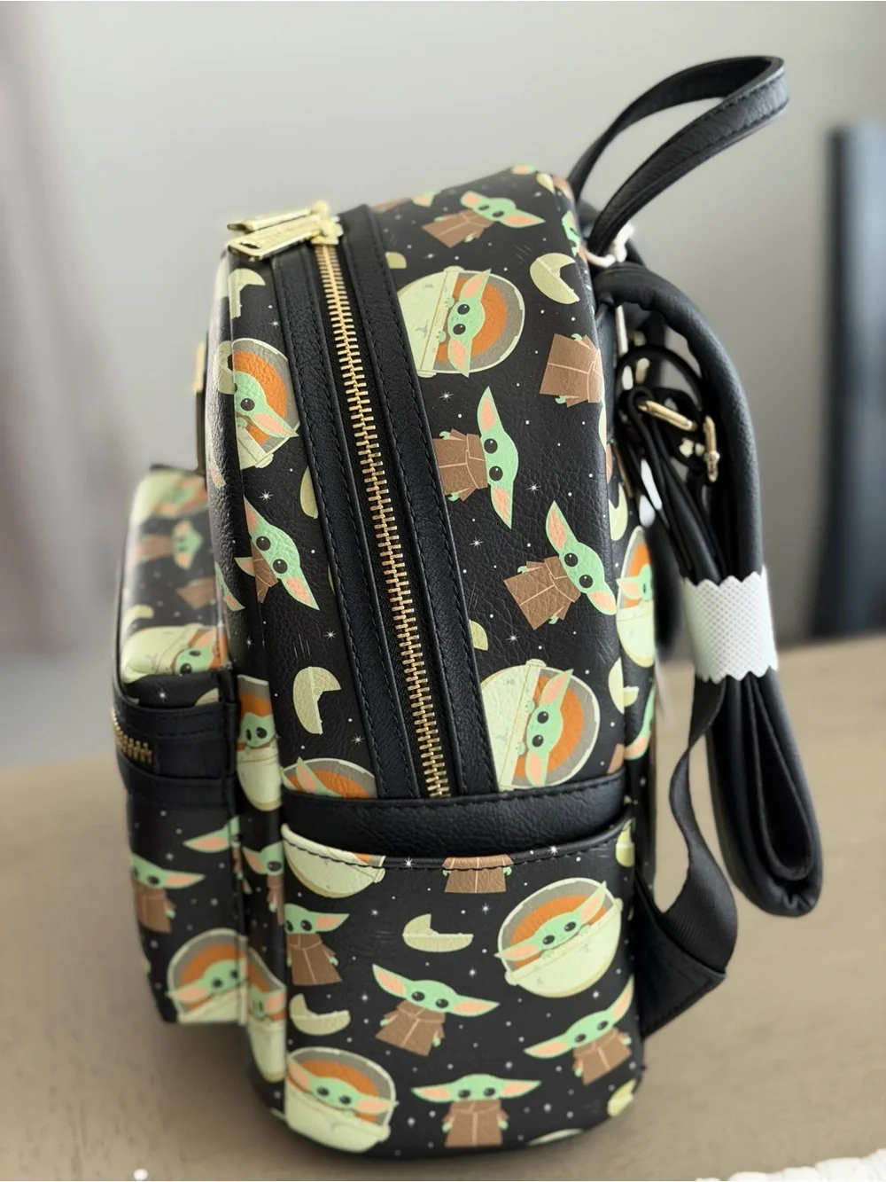 Loungefly Mandalorian Grogu Black Mini Backpack